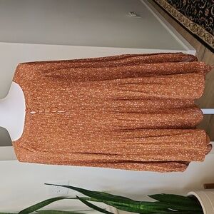 NEW Daniel Rainn DR2 Blouse Plus 3X Plisse Boho Peasant Shirred Long Sleeve